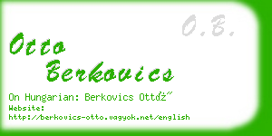 otto berkovics business card